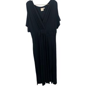Reistor Women's Dress Modal Spandex Stretchy‎ Maxi Dress Black Size XL